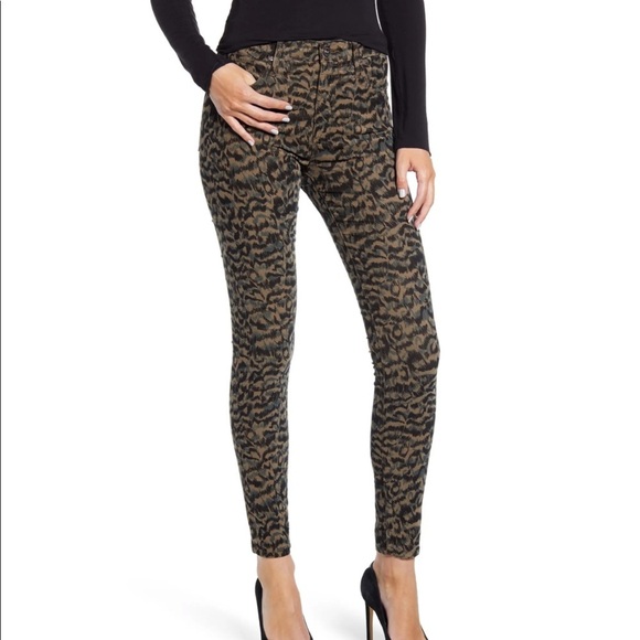 AG Farrah Vintage Leopard Skinny Ankle Corduroy Jean - Picture 1 of 14